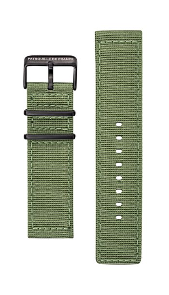 Bracelet tissé vert kaki