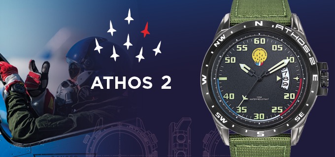 Montres Aviateur Patrouille de France Athos2 Date