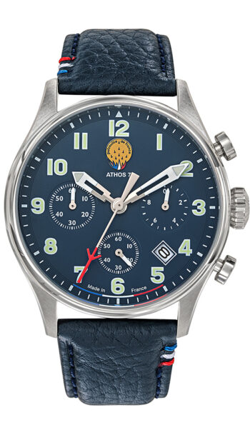 Montre Chronographe Cadran et Bracelet Bleus A7-100EG-668136