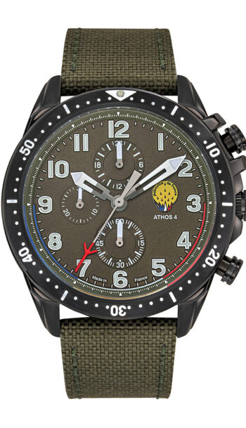 Montre Chronographe Cadran et Bracelet Kaki A4-100C-668134