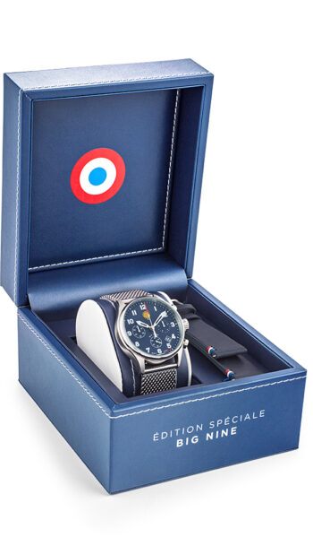 Coffret Edition Spéciale Big Nine Cadran Bleu Bracelet Acier BIG9-668906