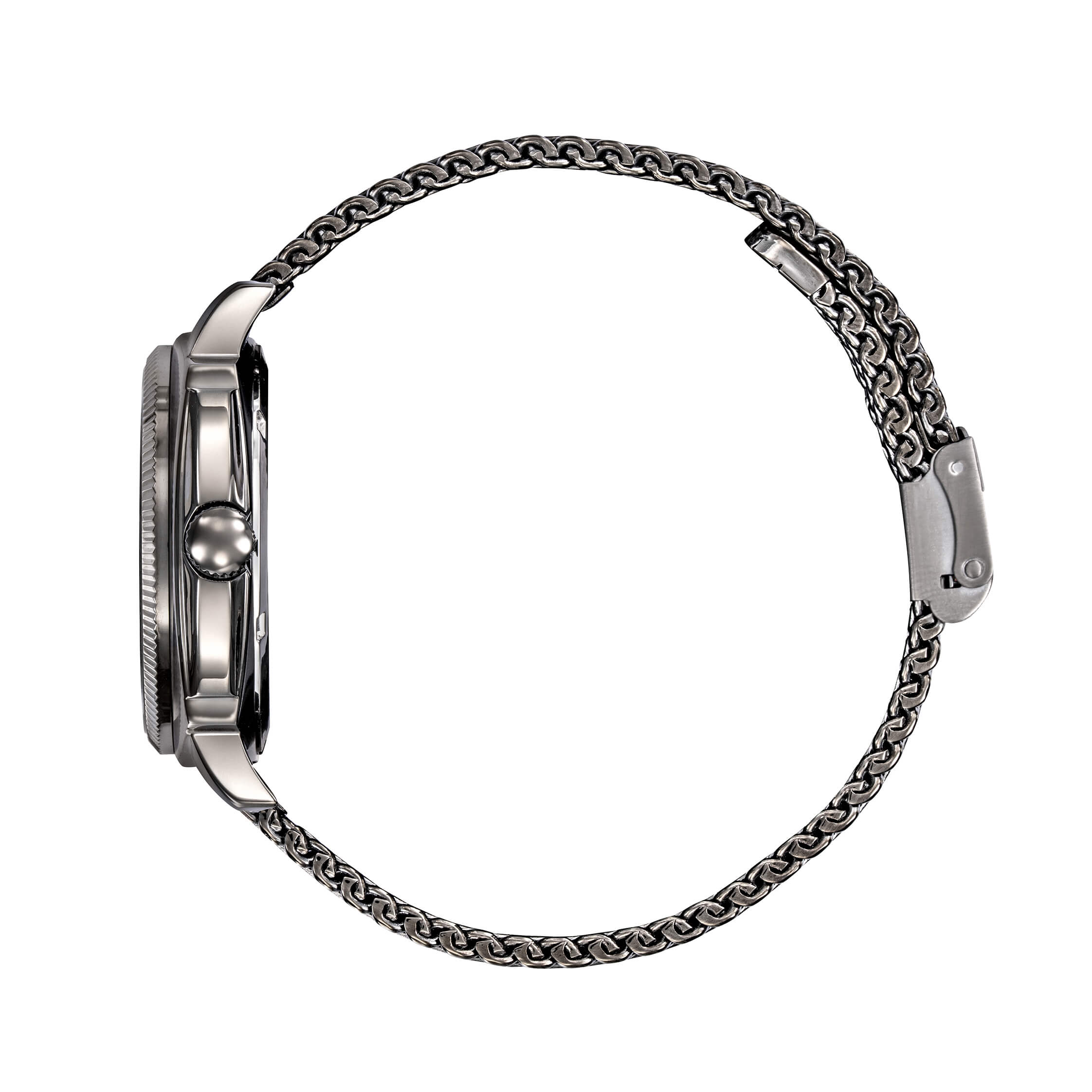 666032 Montre Rafale Solo Display Acier IP Gun Profil