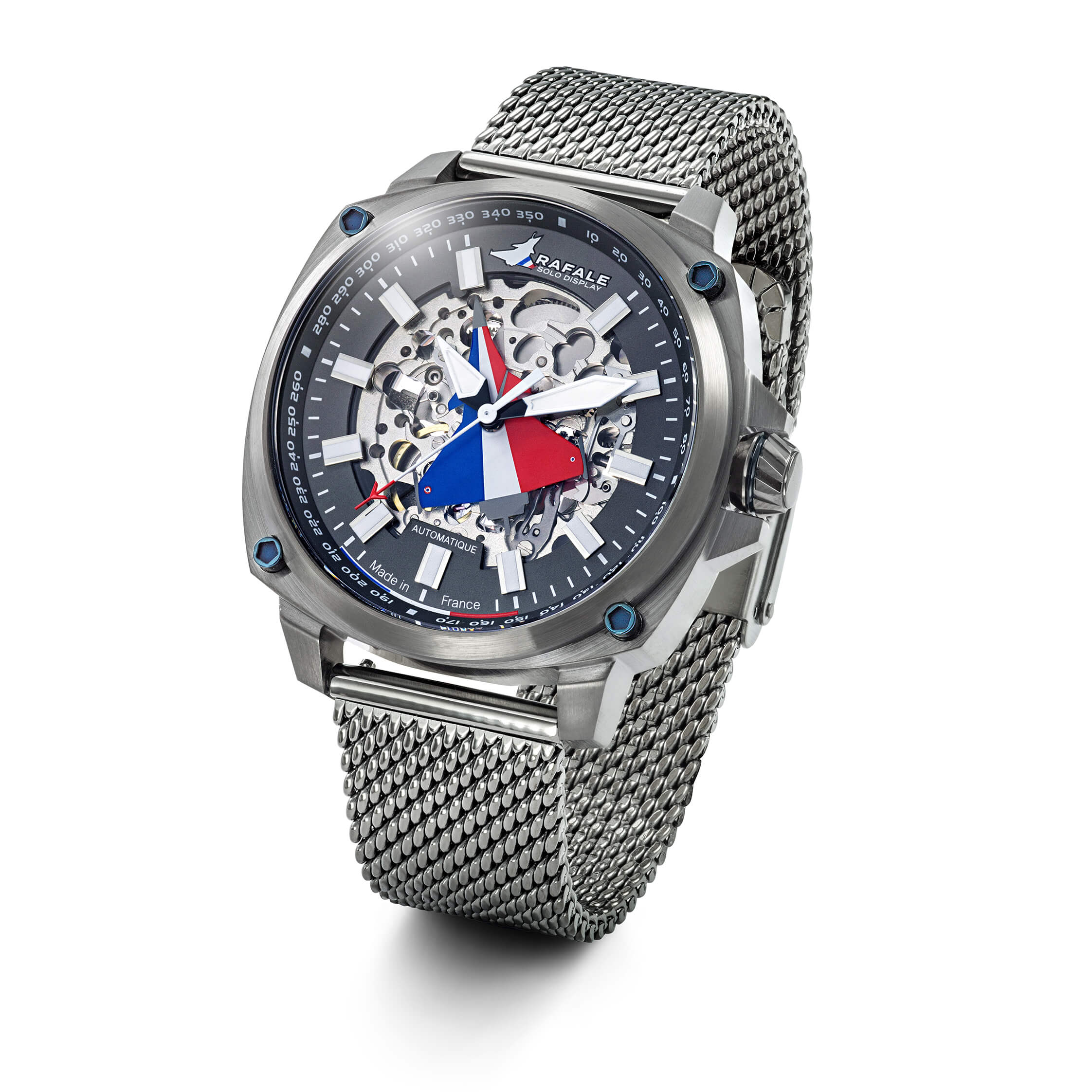 666038 Montre Rafale Solo Display Automatique Acier Gun
