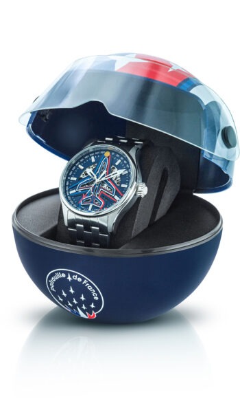 Coffret ATHOS-668911 Automatique Cadran Bleu Bracelet Acier