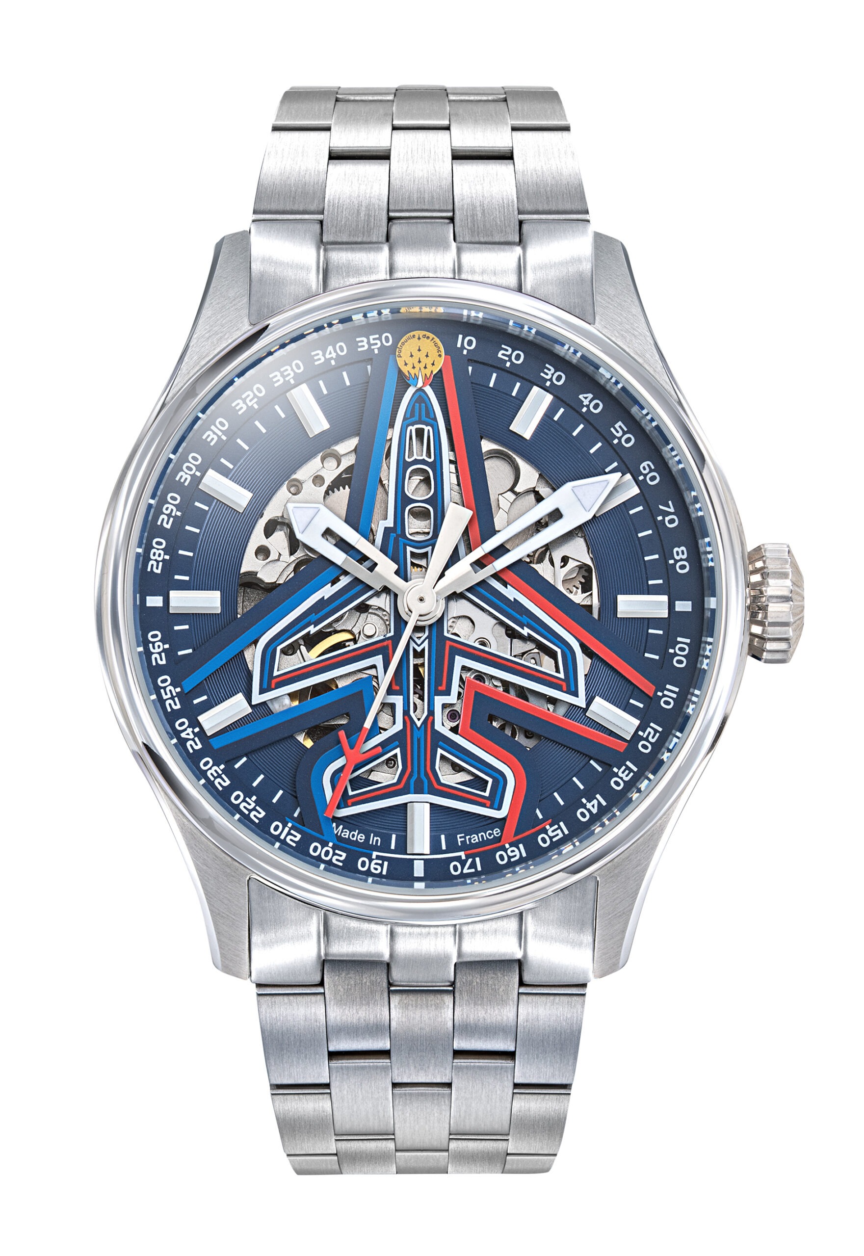 Coffret Athos Montre Automatique Patrouille de France 668911 acier face